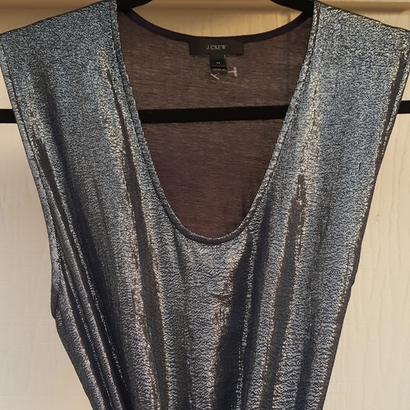 M J Crew Lined Metallic Shimmer Tank Style Top - Picture 6 of 9
